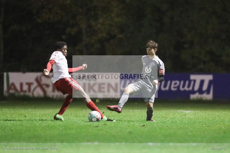 Sportgelände, Karlstadt, 25.10.2024, sport, action, Fussball, BFV, Gruppe WÜ MSP, U19, SVB, SGK, (SG) SV Rot-Weiss Bischbrunn, (SG) Kreis Karlstadt - Bild-ID: 2448975