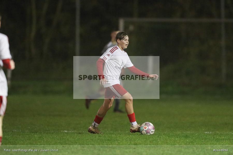 Sportgelände, Karlstadt, 25.10.2024, sport, action, Fussball, BFV, Gruppe WÜ MSP, U19, SVB, SGK, (SG) SV Rot-Weiss Bischbrunn, (SG) Kreis Karlstadt - Bild-ID: 2448984