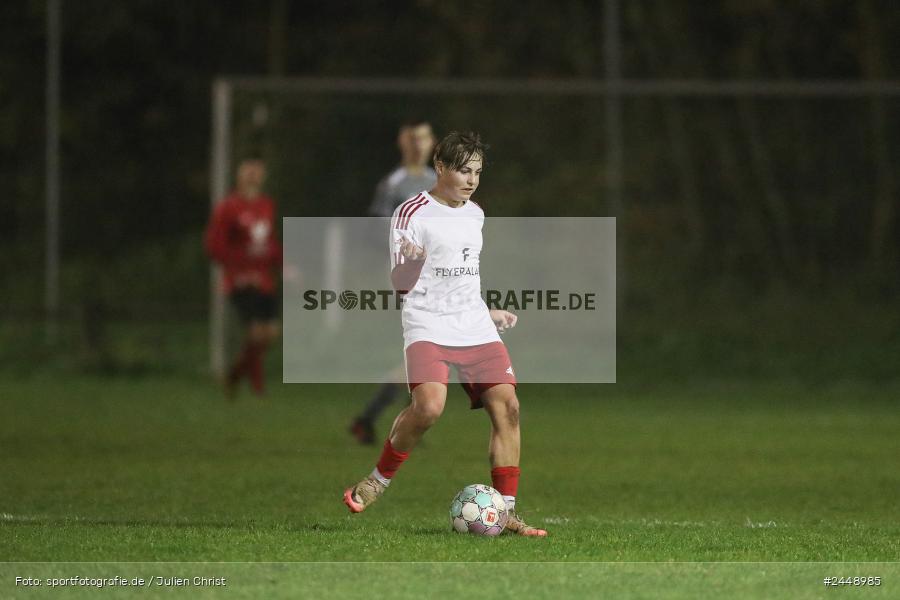 Sportgelände, Karlstadt, 25.10.2024, sport, action, Fussball, BFV, Gruppe WÜ MSP, U19, SVB, SGK, (SG) SV Rot-Weiss Bischbrunn, (SG) Kreis Karlstadt - Bild-ID: 2448985