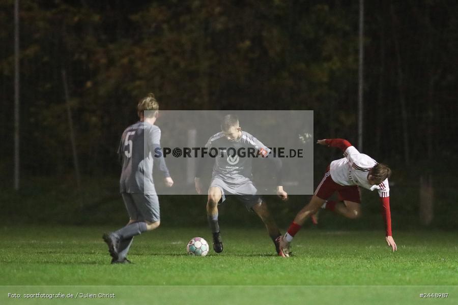 Sportgelände, Karlstadt, 25.10.2024, sport, action, Fussball, BFV, Gruppe WÜ MSP, U19, SVB, SGK, (SG) SV Rot-Weiss Bischbrunn, (SG) Kreis Karlstadt - Bild-ID: 2448987