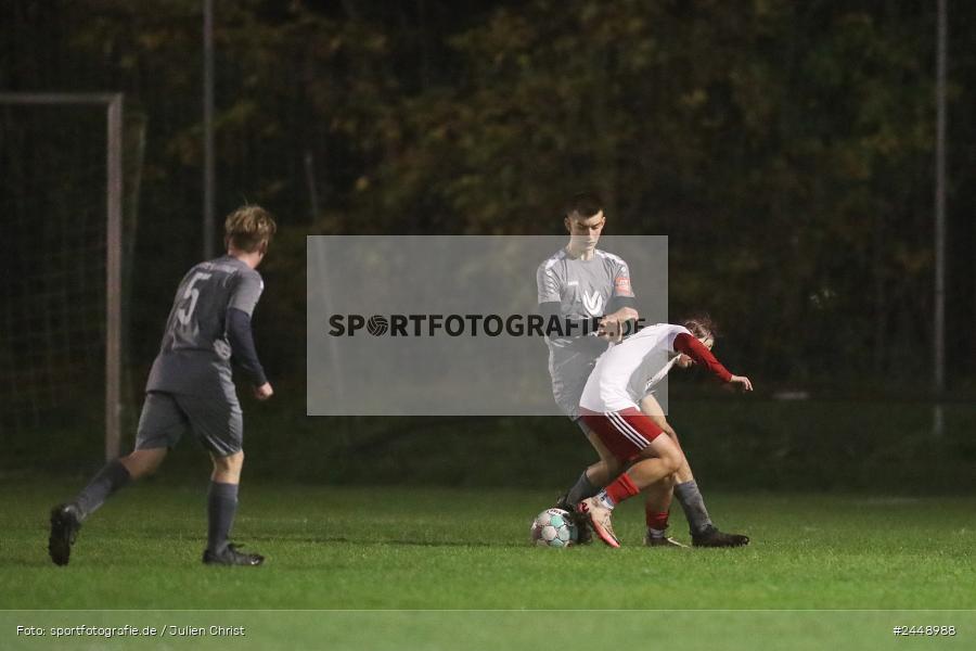 Sportgelände, Karlstadt, 25.10.2024, sport, action, Fussball, BFV, Gruppe WÜ MSP, U19, SVB, SGK, (SG) SV Rot-Weiss Bischbrunn, (SG) Kreis Karlstadt - Bild-ID: 2448988
