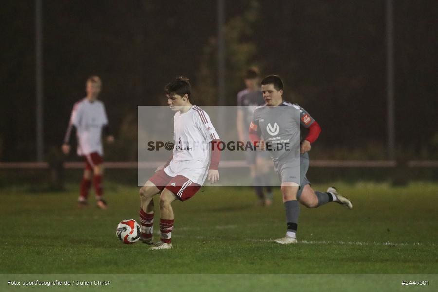 Sportgelände, Karlstadt, 25.10.2024, sport, action, Fussball, BFV, Gruppe WÜ MSP, U19, SVB, SGK, (SG) SV Rot-Weiss Bischbrunn, (SG) Kreis Karlstadt - Bild-ID: 2449001