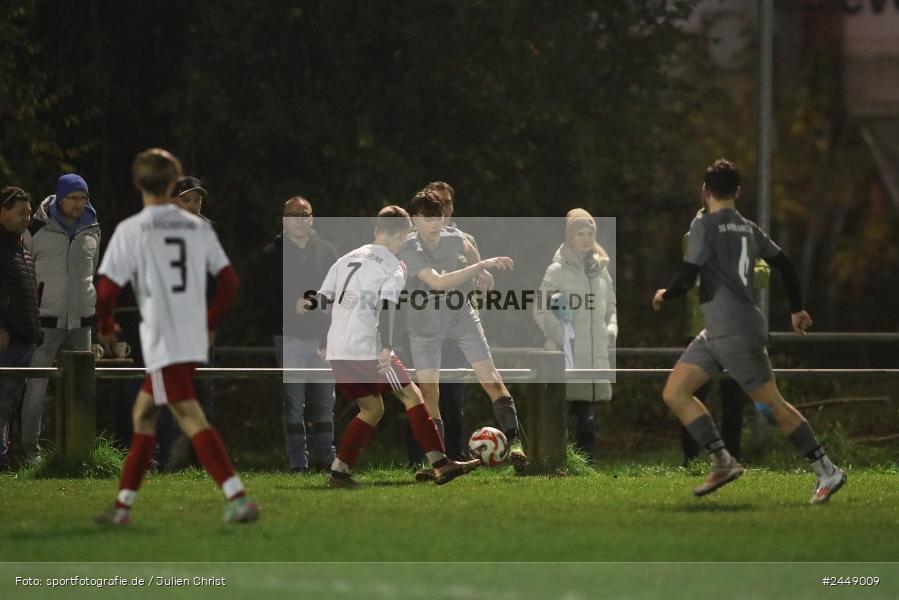 Sportgelände, Karlstadt, 25.10.2024, sport, action, Fussball, BFV, Gruppe WÜ MSP, U19, SVB, SGK, (SG) SV Rot-Weiss Bischbrunn, (SG) Kreis Karlstadt - Bild-ID: 2449009