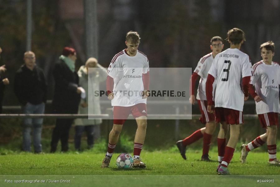 Sportgelände, Karlstadt, 25.10.2024, sport, action, Fussball, BFV, Gruppe WÜ MSP, U19, SVB, SGK, (SG) SV Rot-Weiss Bischbrunn, (SG) Kreis Karlstadt - Bild-ID: 2449012