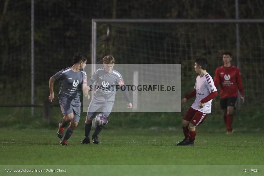 Sportgelände, Karlstadt, 25.10.2024, sport, action, Fussball, BFV, Gruppe WÜ MSP, U19, SVB, SGK, (SG) SV Rot-Weiss Bischbrunn, (SG) Kreis Karlstadt - Bild-ID: 2449021