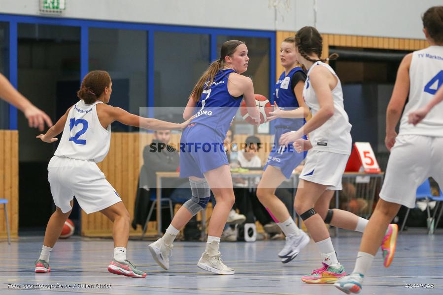 Hans-Wilhelm-Renkhoff Halle, Marktheidenfeld, 26.10.2024, sport, action, DBB, Regionalliga Damen HR-Nord, Basketball, TGW, TVM, TG 48 Würzburg 2, TV Marktheidenfeld - Bild-ID: 2449048