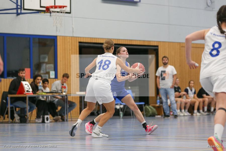 Hans-Wilhelm-Renkhoff Halle, Marktheidenfeld, 26.10.2024, sport, action, DBB, Regionalliga Damen HR-Nord, Basketball, TGW, TVM, TG 48 Würzburg 2, TV Marktheidenfeld - Bild-ID: 2449062