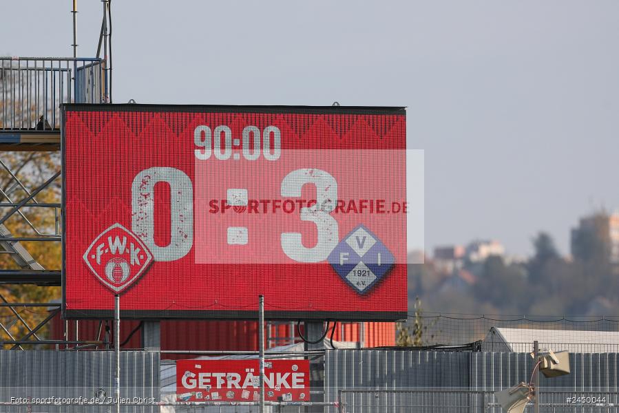 AKON Arena, Würzburg, 26.10.2024, sport, action, Fussball, BFV, Regionalliga Bayern, 17. Spieltag, FVI, FWK, FV Illertissen, FC Würzburger Kickers - Bild-ID: 2450044