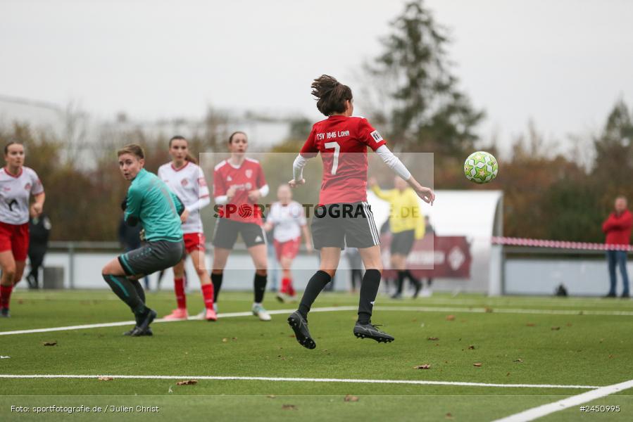 Sportpark Heuchelhof, Würzburg, 02.11.2024, sport, action, Fussball, BFV, 8. Spieltag, Frauen BOL, TSV, FWK, TSV 1846 Lohr am Main, FC Würzburger Kickers II - Bild-ID: 2450995 Sportpark Heuchelhof, Würzburg, 02.11.2024, sport, action, Fussball, BFV, 8. Spieltag, Frauen BOL, TSV, FWK, TSV 1846 Lohr am Main, FC Würzburger Kickers II - Bild-ID: 2450995