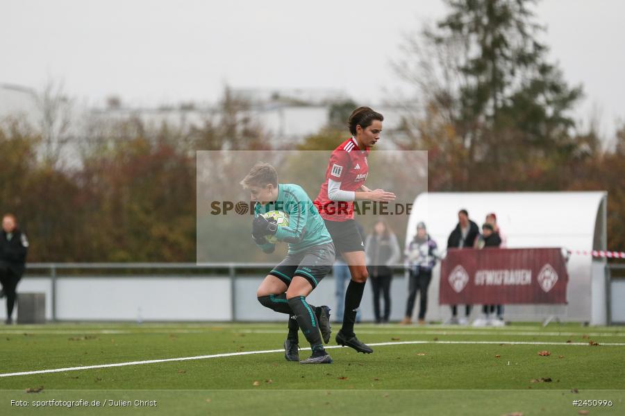 Sportpark Heuchelhof, Würzburg, 02.11.2024, sport, action, Fussball, BFV, 8. Spieltag, Frauen BOL, TSV, FWK, TSV 1846 Lohr am Main, FC Würzburger Kickers II - Bild-ID: 2450996 Sportpark Heuchelhof, Würzburg, 02.11.2024, sport, action, Fussball, BFV, 8. Spieltag, Frauen BOL, TSV, FWK, TSV 1846 Lohr am Main, FC Würzburger Kickers II - Bild-ID: 2450996