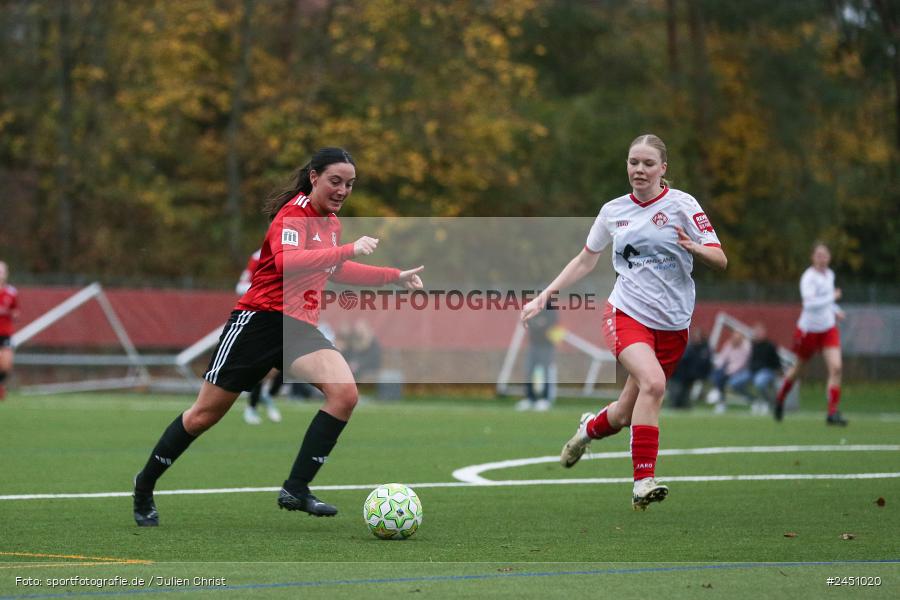 Sportpark Heuchelhof, Würzburg, 02.11.2024, sport, action, Fussball, BFV, 8. Spieltag, Frauen BOL, TSV, FWK, TSV 1846 Lohr am Main, FC Würzburger Kickers II - Bild-ID: 2451020 Sportpark Heuchelhof, Würzburg, 02.11.2024, sport, action, Fussball, BFV, 8. Spieltag, Frauen BOL, TSV, FWK, TSV 1846 Lohr am Main, FC Würzburger Kickers II - Bild-ID: 2451020