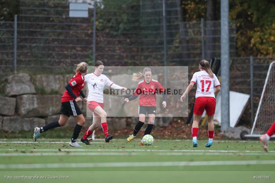Sportpark Heuchelhof, Würzburg, 02.11.2024, sport, action, Fussball, BFV, 8. Spieltag, Frauen BOL, TSV, FWK, TSV 1846 Lohr am Main, FC Würzburger Kickers II - Bild-ID: 2451165