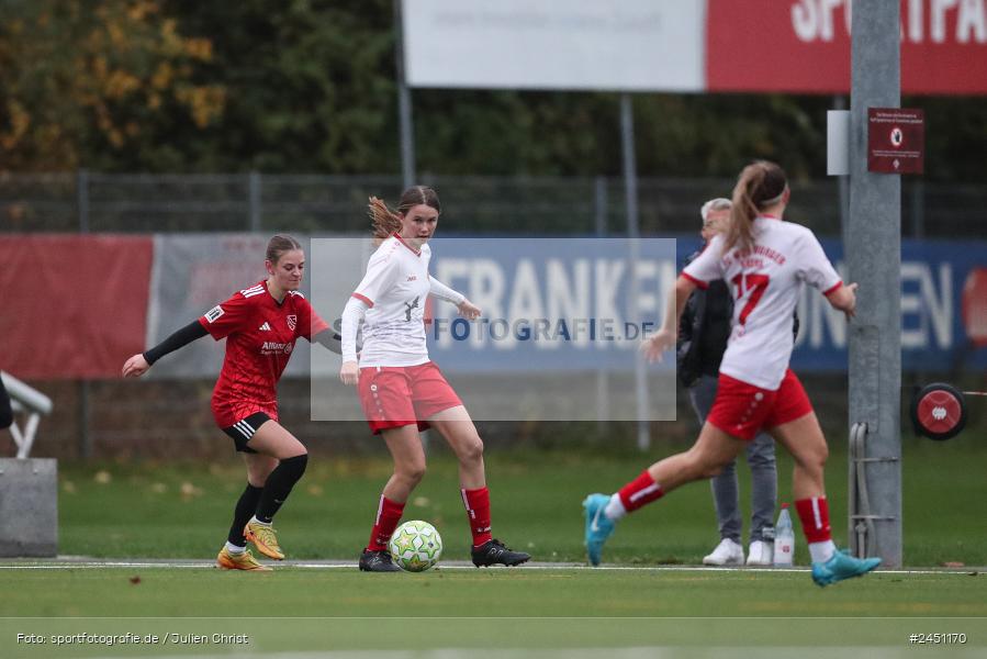 Sportpark Heuchelhof, Würzburg, 02.11.2024, sport, action, Fussball, BFV, 8. Spieltag, Frauen BOL, TSV, FWK, TSV 1846 Lohr am Main, FC Würzburger Kickers II - Bild-ID: 2451170 Sportpark Heuchelhof, Würzburg, 02.11.2024, sport, action, Fussball, BFV, 8. Spieltag, Frauen BOL, TSV, FWK, TSV 1846 Lohr am Main, FC Würzburger Kickers II - Bild-ID: 2451170