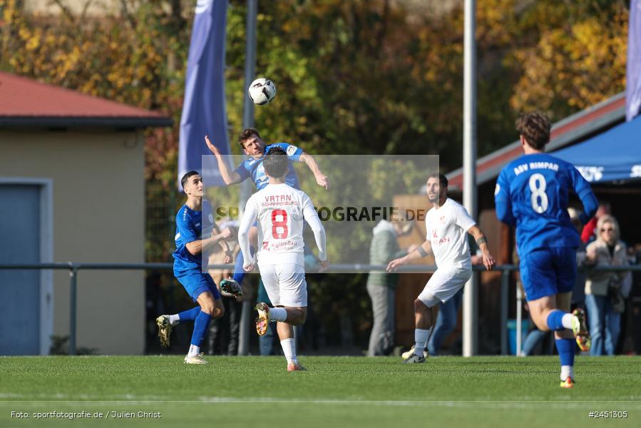 action, VAB, Sport, Schömig Digitaldruck Arena, SV Vatan Spor Aschaffenburg, Rimpar, Landesliga Nordwest, Fussball, BFV, ASV Rimpar, ASV, 19. Spieltag, 03.11.2024 - Bild-ID: 2451305