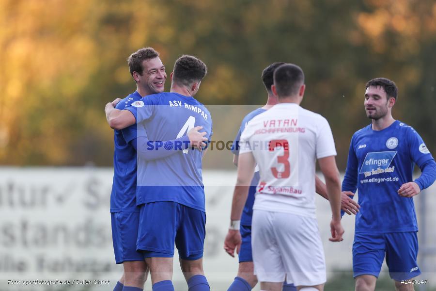 action, VAB, Sport, Schömig Digitaldruck Arena, SV Vatan Spor Aschaffenburg, Rimpar, Landesliga Nordwest, Fussball, BFV, ASV Rimpar, ASV, 19. Spieltag, 03.11.2024 - Bild-ID: 2451647