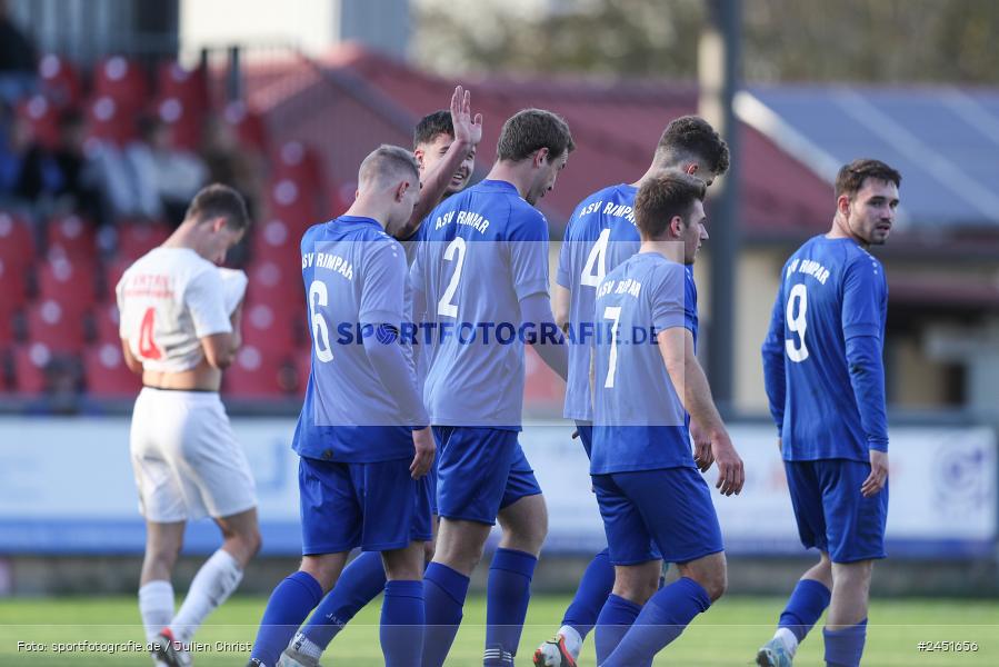 action, VAB, Sport, Schömig Digitaldruck Arena, SV Vatan Spor Aschaffenburg, Rimpar, Landesliga Nordwest, Fussball, BFV, ASV Rimpar, ASV, 19. Spieltag, 03.11.2024 - Bild-ID: 2451656