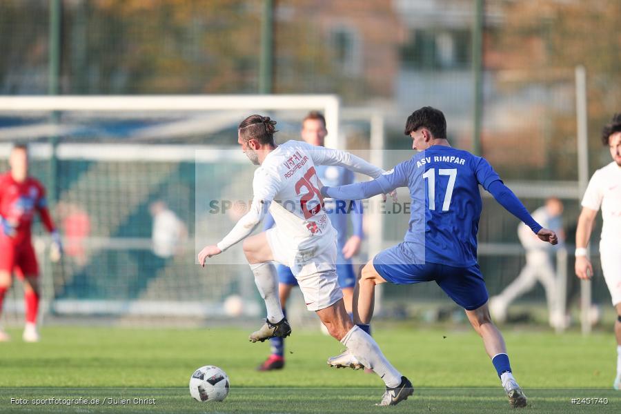 action, VAB, Sport, Schömig Digitaldruck Arena, SV Vatan Spor Aschaffenburg, Rimpar, Landesliga Nordwest, Fussball, BFV, ASV Rimpar, ASV, 19. Spieltag, 03.11.2024 - Bild-ID: 2451740