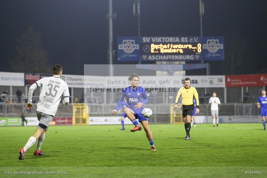 Stadion am Schönbusch, Aschaffenburg, 05.11.2024, sport, action, Fussball, BFV, 13. Spieltag, Regionalliga Bayern, FCE, SVA, FC Eintracht Bamberg, SV Viktoria Aschaffenburg - Bild-ID: 2451850