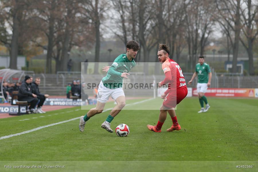 Willy-Sachs-Stadion, Schweinfurt, 09.11.2024, sport, action, Fussball, BFV, 19. Spieltag, Regionalliga Bayern, HAN, FCS, SpVgg Hankofen-Hailing, 1. FC Schweinfurt 1905 - Bild-ID: 2452386