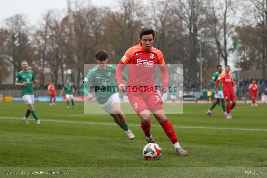 Willy-Sachs-Stadion, Schweinfurt, 09.11.2024, sport, action, Fussball, BFV, 19. Spieltag, Regionalliga Bayern, HAN, FCS, SpVgg Hankofen-Hailing, 1. FC Schweinfurt 1905 - Bild-ID: 2452387