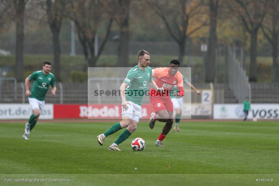 Willy-Sachs-Stadion, Schweinfurt, 09.11.2024, sport, action, Fussball, BFV, 19. Spieltag, Regionalliga Bayern, HAN, FCS, SpVgg Hankofen-Hailing, 1. FC Schweinfurt 1905 - Bild-ID: 2452478