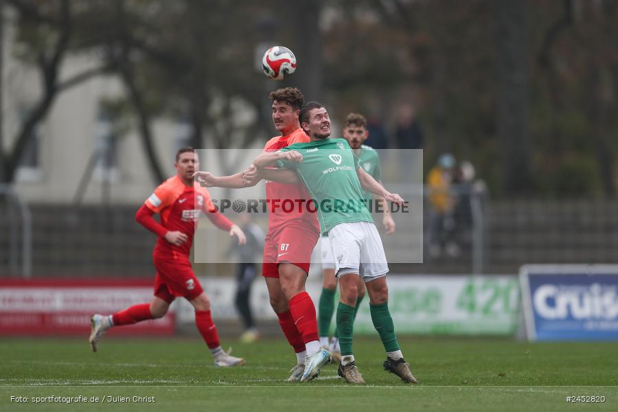 Willy-Sachs-Stadion, Schweinfurt, 09.11.2024, sport, action, Fussball, BFV, 19. Spieltag, Regionalliga Bayern, HAN, FCS, SpVgg Hankofen-Hailing, 1. FC Schweinfurt 1905 - Bild-ID: 2452820