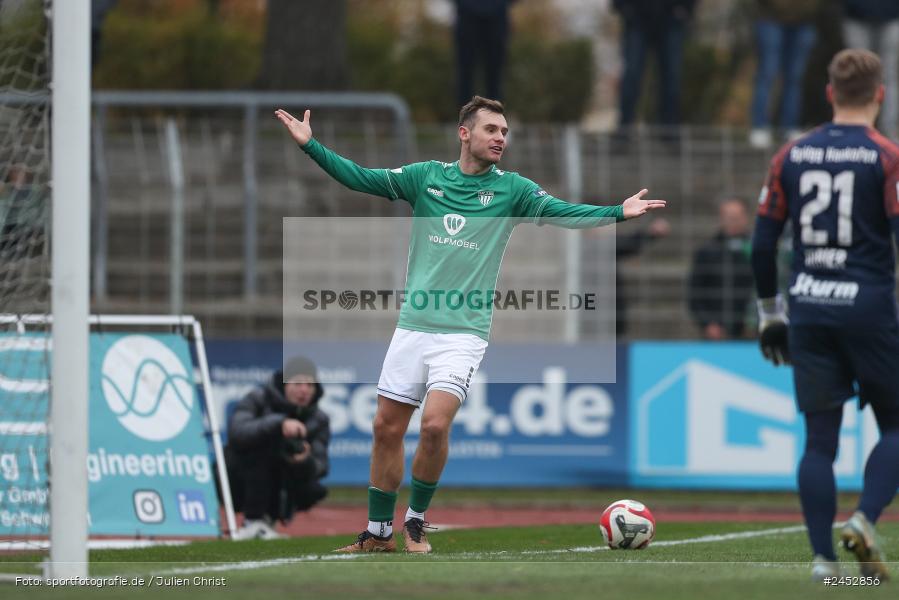 Willy-Sachs-Stadion, Schweinfurt, 09.11.2024, sport, action, Fussball, BFV, 19. Spieltag, Regionalliga Bayern, HAN, FCS, SpVgg Hankofen-Hailing, 1. FC Schweinfurt 1905 - Bild-ID: 2452856