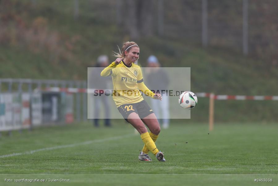 Sportanlage Sachsen Erlbachweg 9, Sachsen b. Ansbach, 10.11.2024, sport, action, Fussball, BFV, 10. Spieltag, 2. Frauen-Bundesliga, VFL, SV67, VfL Bochum 1848, SV 67 Weinberg - Bild-ID: 2453038 Sportanlage Sachsen Erlbachweg 9, Sachsen b. Ansbach, 10.11.2024, sport, action, Fussball, BFV, 10. Spieltag, 2. Frauen-Bundesliga, VFL, SV67, VfL Bochum 1848, SV 67 Weinberg - Bild-ID: 2453038