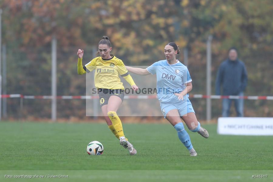 Sportanlage Sachsen Erlbachweg 9, Sachsen b. Ansbach, 10.11.2024, sport, action, Fussball, BFV, 10. Spieltag, 2. Frauen-Bundesliga, VFL, SV67, VfL Bochum 1848, SV 67 Weinberg - Bild-ID: 2453117 Sportanlage Sachsen Erlbachweg 9, Sachsen b. Ansbach, 10.11.2024, sport, action, Fussball, BFV, 10. Spieltag, 2. Frauen-Bundesliga, VFL, SV67, VfL Bochum 1848, SV 67 Weinberg - Bild-ID: 2453117