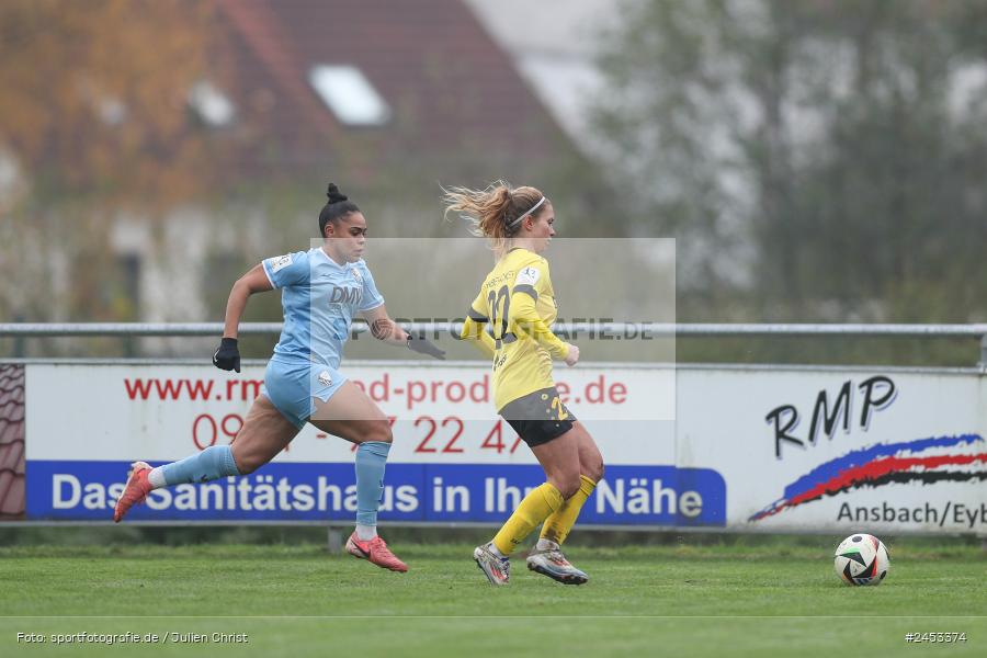 Sportanlage Sachsen Erlbachweg 9, Sachsen b. Ansbach, 10.11.2024, sport, action, Fussball, BFV, 10. Spieltag, 2. Frauen-Bundesliga, VFL, SV67, VfL Bochum 1848, SV 67 Weinberg - Bild-ID: 2453374
