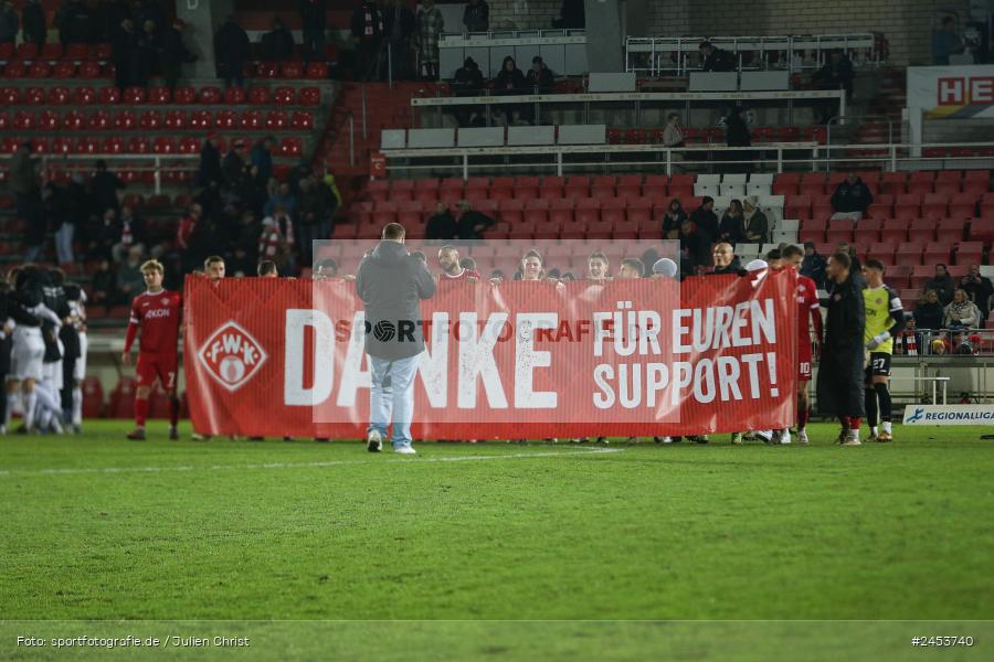 AKON Arena, Würzburg, 15.11.2024, sport, action, Fussball, BFV, 20. Spieltag, Regionalliga Bayern, SVW, FWK, SV Wacker Burghausen, FC Würzburger Kickers - Bild-ID: 2453740