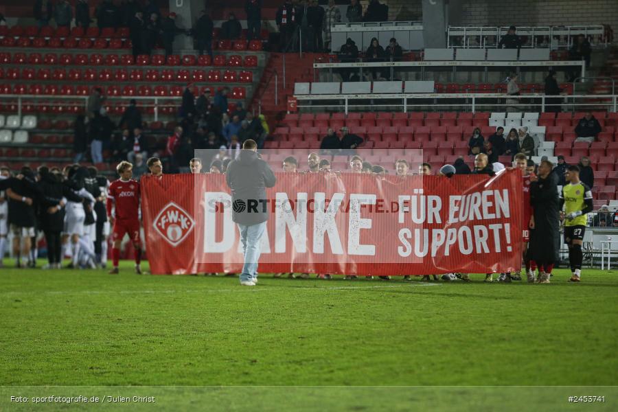 AKON Arena, Würzburg, 15.11.2024, sport, action, Fussball, BFV, 20. Spieltag, Regionalliga Bayern, SVW, FWK, SV Wacker Burghausen, FC Würzburger Kickers - Bild-ID: 2453741