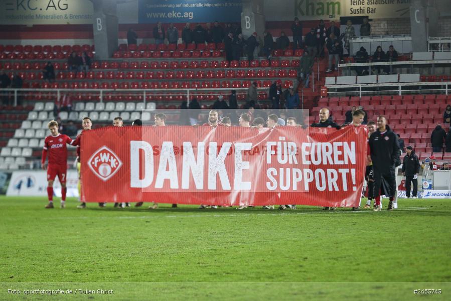 AKON Arena, Würzburg, 15.11.2024, sport, action, Fussball, BFV, 20. Spieltag, Regionalliga Bayern, SVW, FWK, SV Wacker Burghausen, FC Würzburger Kickers - Bild-ID: 2453743