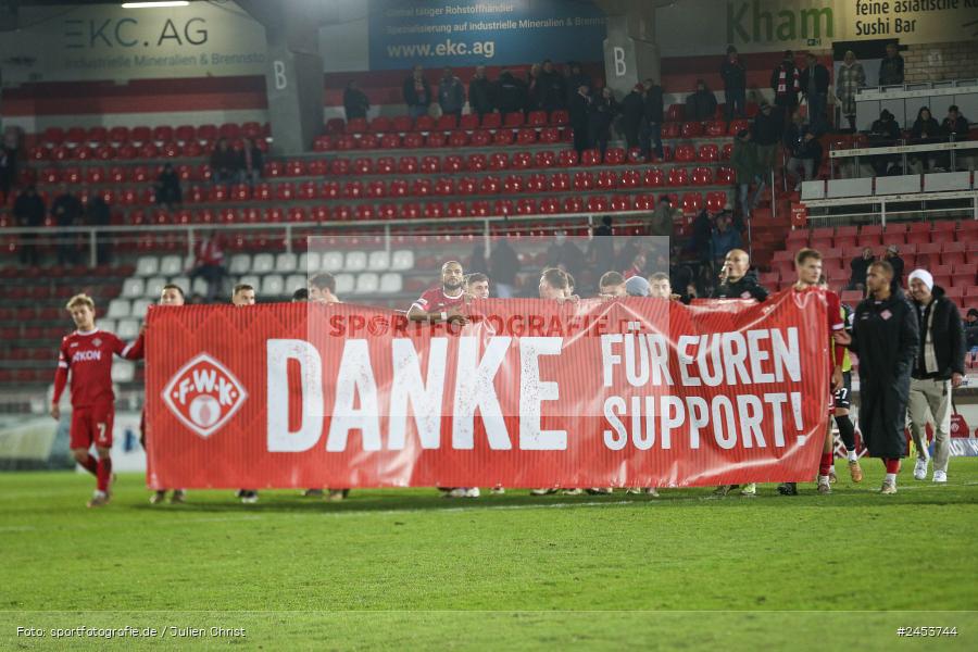 AKON Arena, Würzburg, 15.11.2024, sport, action, Fussball, BFV, 20. Spieltag, Regionalliga Bayern, SVW, FWK, SV Wacker Burghausen, FC Würzburger Kickers - Bild-ID: 2453744