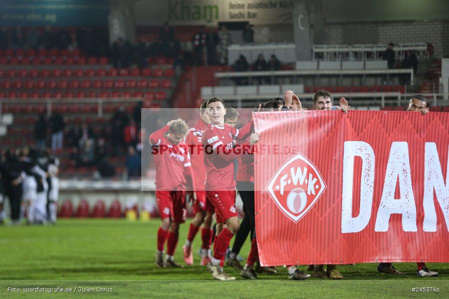 AKON Arena, Würzburg, 15.11.2024, sport, action, Fussball, BFV, 20. Spieltag, Regionalliga Bayern, SVW, FWK, SV Wacker Burghausen, FC Würzburger Kickers - Bild-ID: 2453746