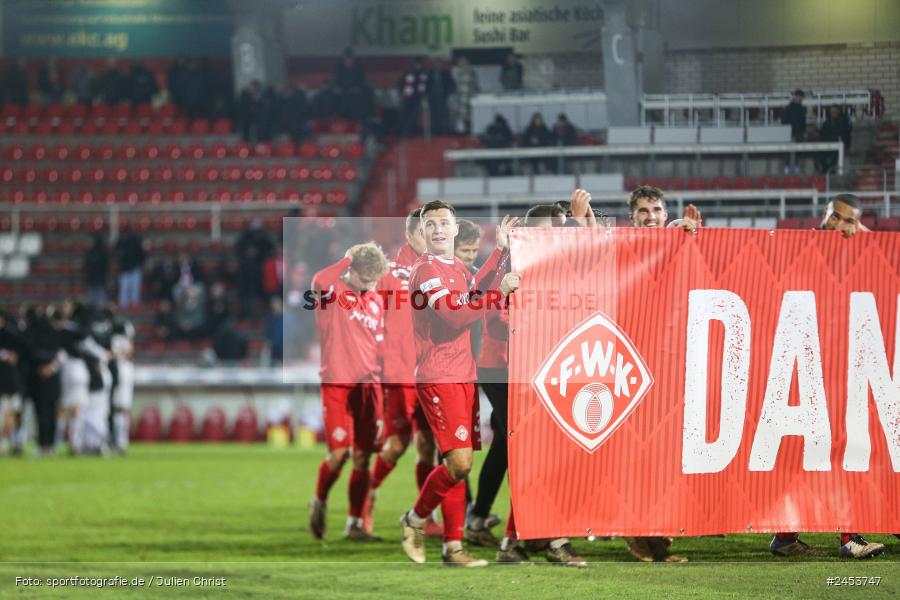 AKON Arena, Würzburg, 15.11.2024, sport, action, Fussball, BFV, 20. Spieltag, Regionalliga Bayern, SVW, FWK, SV Wacker Burghausen, FC Würzburger Kickers - Bild-ID: 2453747