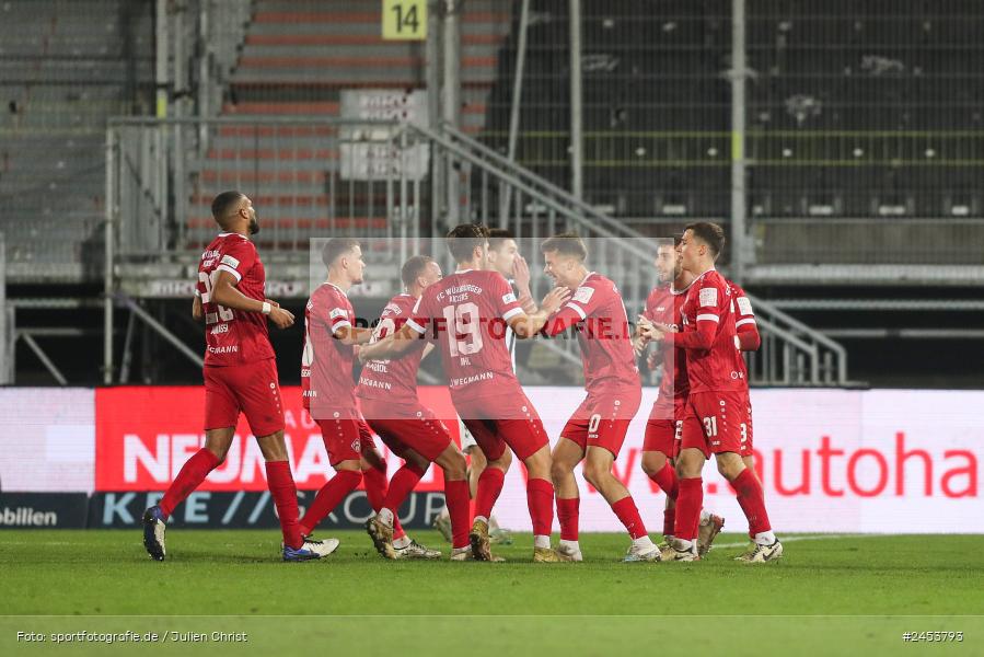 AKON Arena, Würzburg, 15.11.2024, sport, action, Fussball, BFV, 20. Spieltag, Regionalliga Bayern, SVW, FWK, SV Wacker Burghausen, FC Würzburger Kickers - Bild-ID: 2453793
