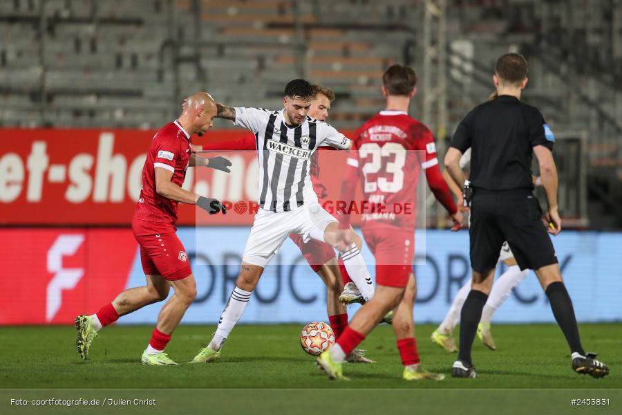 AKON Arena, Würzburg, 15.11.2024, sport, action, Fussball, BFV, 20. Spieltag, Regionalliga Bayern, SVW, FWK, SV Wacker Burghausen, FC Würzburger Kickers - Bild-ID: 2453831