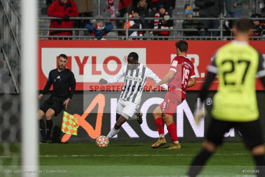 AKON Arena, Würzburg, 15.11.2024, sport, action, Fussball, BFV, 20. Spieltag, Regionalliga Bayern, SVW, FWK, SV Wacker Burghausen, FC Würzburger Kickers - Bild-ID: 2453845