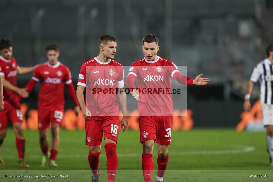 AKON Arena, Würzburg, 15.11.2024, sport, action, Fussball, BFV, 20. Spieltag, Regionalliga Bayern, SVW, FWK, SV Wacker Burghausen, FC Würzburger Kickers - Bild-ID: 2453940