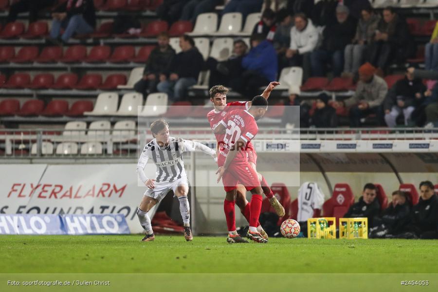 AKON Arena, Würzburg, 15.11.2024, sport, action, Fussball, BFV, 20. Spieltag, Regionalliga Bayern, SVW, FWK, SV Wacker Burghausen, FC Würzburger Kickers - Bild-ID: 2454053