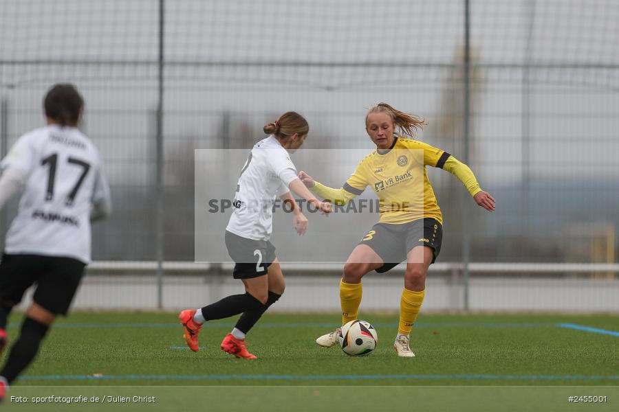 sport, action, Sportanlage Buchschwabacher Strasse 32, SV67, SV 67 Weinberg, SCS, SC Sand, Roßtal, Fussball, DFB, 2. Frauen-Bundesliga, 17.11.2024, 11. Spieltag - Bild-ID: 2455001