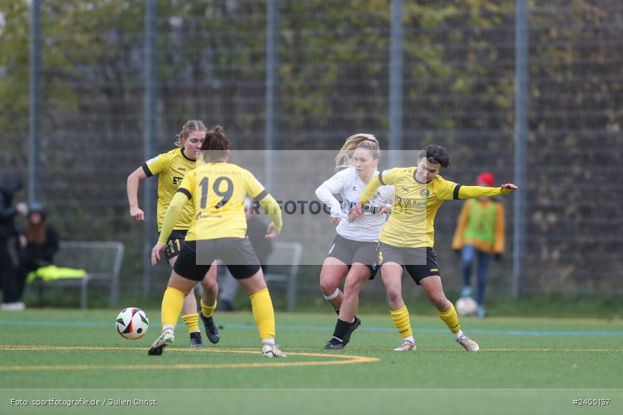 sport, action, Sportanlage Buchschwabacher Strasse 32, SV67, SV 67 Weinberg, SCS, SC Sand, Roßtal, Fussball, DFB, 2. Frauen-Bundesliga, 17.11.2024, 11. Spieltag - Bild-ID: 2455137