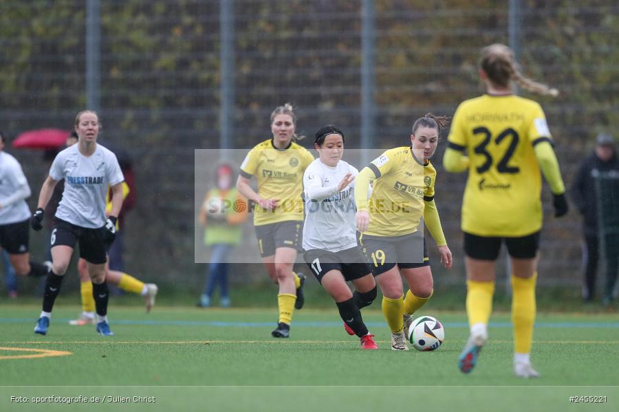 sport, action, Sportanlage Buchschwabacher Strasse 32, SV67, SV 67 Weinberg, SCS, SC Sand, Roßtal, Fussball, DFB, 2. Frauen-Bundesliga, 17.11.2024, 11. Spieltag - Bild-ID: 2455221