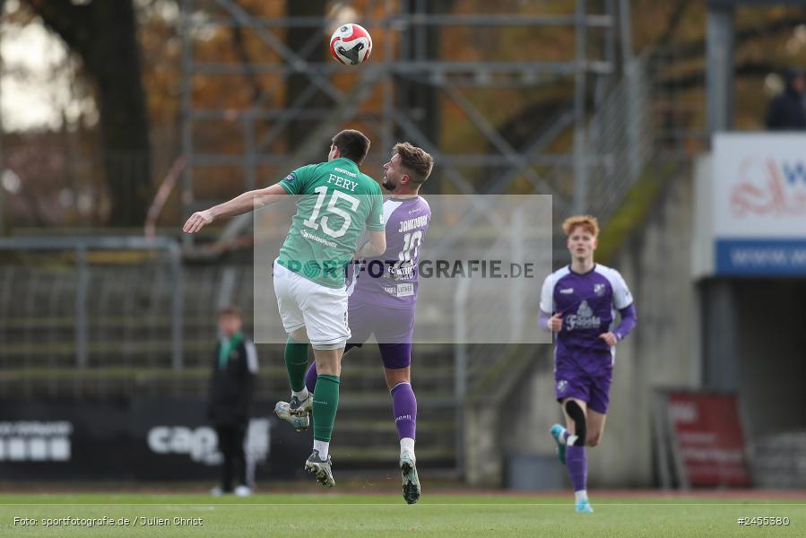 Sachs-Stadion, Schweinfurt, 23.11.2024, sport, action, Fussball, BFV, 21. Spieltag, Regionalliga Bayern, FCE, FCS, FC Eintracht Bamberg, 1. FC Schweinfurt 1905 - Bild-ID: 2455380
