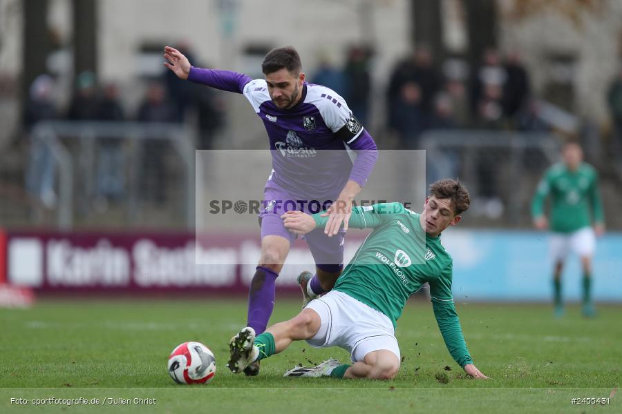 Sachs-Stadion, Schweinfurt, 23.11.2024, sport, action, Fussball, BFV, 21. Spieltag, Regionalliga Bayern, FCE, FCS, FC Eintracht Bamberg, 1. FC Schweinfurt 1905 - Bild-ID: 2455431