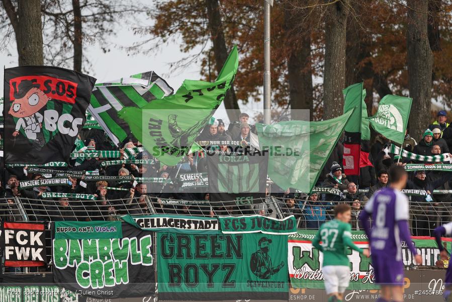 sport, action, Schweinfurt, Sachs-Stadion, Regionalliga Bayern, Fussball, FCS, FCE, FC Eintracht Bamberg, BFV, 23.11.2024, 21. Spieltag, 1. FC Schweinfurt 1905 - Bild-ID: 2455783