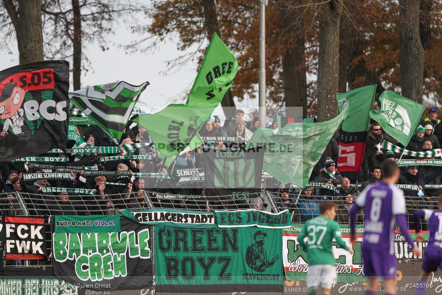 sport, action, Schweinfurt, Sachs-Stadion, Regionalliga Bayern, Fussball, FCS, FCE, FC Eintracht Bamberg, BFV, 23.11.2024, 21. Spieltag, 1. FC Schweinfurt 1905 - Bild-ID: 2455785