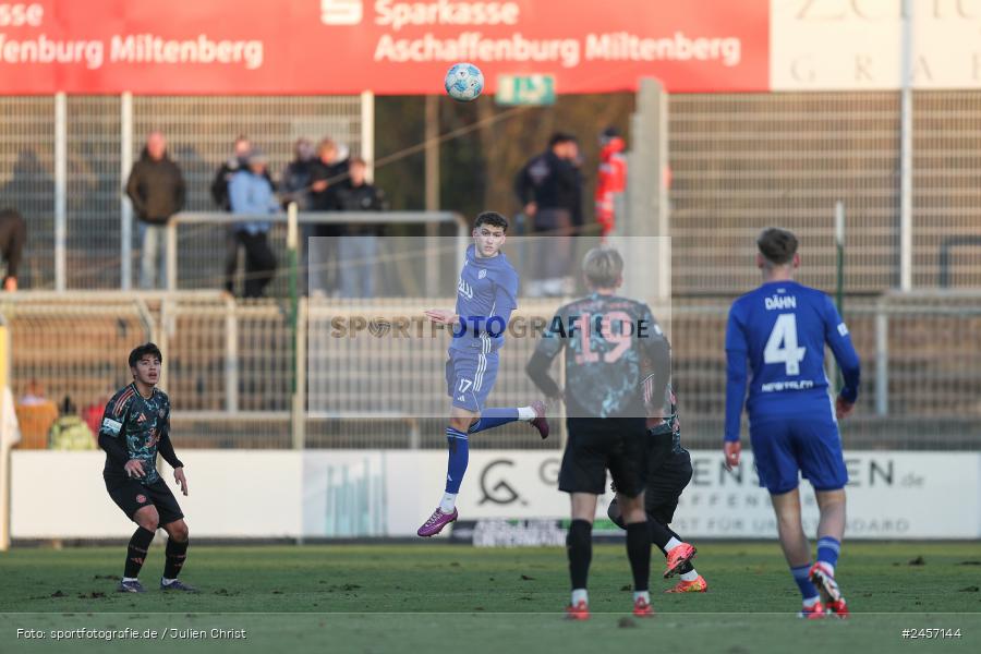 sport, action, Stadion am Schönbusch, SVA, SV Viktoria Aschaffenburg, Regionalliga Bayern, Fussball, FCB, FC Bayern München II, BFV, Aschaffenburg, 30.11.2024, 22. Spieltag - Bild-ID: 2457144 sport, action, Stadion am Schönbusch, SVA, SV Viktoria Aschaffenburg, Regionalliga Bayern, Fussball, FCB, FC Bayern München II, BFV, Aschaffenburg, 30.11.2024, 22. Spieltag - Bild-ID: 2457144