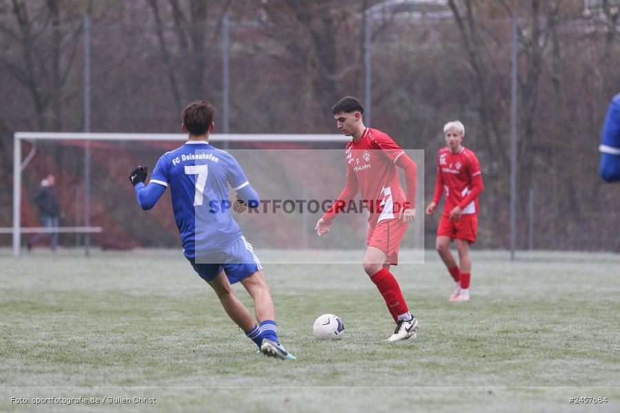 Walter-Dosch-Sportanlage, Reichenberg, 01.12.2024, sport, action, Fussball, BFV, 14. Spieltag, Bayernliga U19, FC Deisenhofen, FC Würzburger Kickers - Bild-ID: 2457684